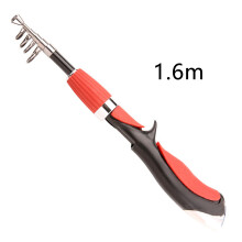 (red, 1.6) Kids Carbon Fiber Fishing Rod with Lures