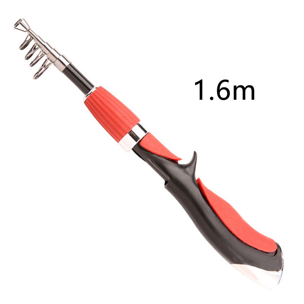 Roc-Electron (Red, 1.6) Kids Carbon Fiber Fishing Rod With Lures