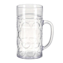 (1000ml) British Styles Dimpled Beer Glasses Freezers Safe Beer Glass Wide Handle Delicate Dimpled Beer Mugs For Parties