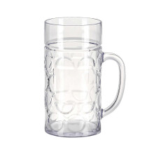 (480ml) British Styles Dimpled Beer Glasses Freezers Safe Beer Glass Wide Handle Delicate Dimpled Beer Mugs For Parties