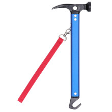 Lightweight Tent Stake Hammer With Remover Hook High Carbon Steel Head Anodised Aluminum Handle Multi Functional Outdoor Tool For Camping And Travel