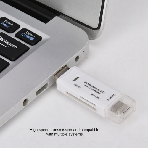 Transfer Media With High Speed Transfer Compact Reader Portable Card Reader Supports SDHC USB C Enabled Devices Memory Card Reader Plug And Play 1