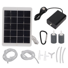 Garden Pond Oxygenator Solar Powered Aquarium Air Pump With Upgrade Solar Panel And Low Noise For Fish Tank Hydroponics Battery Backup Waterproof