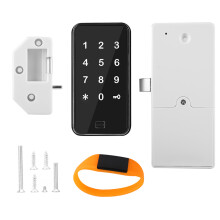 Password Keypad Cabinet Lock, Electronic Keyless Lock With Multi-Unlock Support Waterproof Exterior Touch Screen Interface Low Battery Indicator