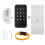 Password Keypad Cabinet Lock, Electronic Keyless Lock With Multi-Unlock Support Waterproof Exterior Touch Screen Interface Low Battery Indicator 1