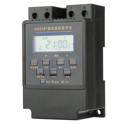 LCD-display timercontroller voor de aansturing van elektrische apparatuur, digitale programmeerbare timerschakelaar met microcomputerbesturing. 1