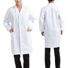 Bata de laboratorio duradera de algodón resistente al agua en tonos intensos para hospitales y centros de investigación.