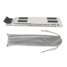 Sammenleggbart laptopstativ i aluminium for skrivebord med sklisikker silikonmatte, justerbart laptopstativ i flere vinkler, kompatibel med