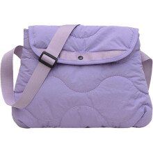 (Purple) Quilting Bag for Women Nylon Crossbody Bag Down Shoulder Bag Korean Styles Messenger Bag Fashion Lingge Commuting Bag Purple