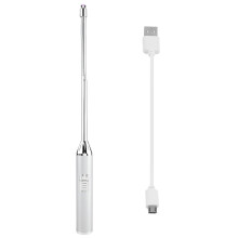 Lángmentes ívgyújtó, szélálló, újratölthető, USB-s elektromos gyertyagyújtó, kültéri grillezéshez, kempingezéshez, forgatható