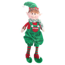 Quietschender Plüsch-Weihnachtself für Hunde, strapazierfähiges Material, mittelgroße bis große Rassen, festliches Haustieraccessoire,