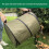 Spring-Loaded Garden Bag with Drainage System, Reusable Canvas Yard Debris Container Featuring Drawstring Closure and Folding Design 4