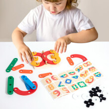 Gioco di Puzzle in Legno per Bambini | Giocattolo Educativo per l'Apprendimento Precoce dei Bambini
