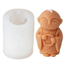 (3) Monk Silicone Molds Candle Making Moulds Silicone Craft Moulds Monk Shape Ornament Moulds Silicone Texture for Candle