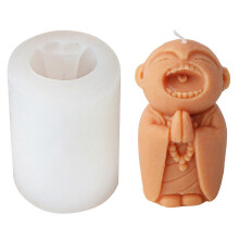 (11) Monk Silicone Molds Candle Making Moulds Silicone Craft Moulds Monk Shape Ornament Moulds Silicone Texture for Candle