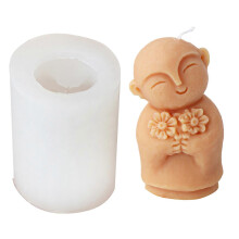 (9) Monk Silicone Molds Candle Making Moulds Silicone Craft Moulds Monk Shape Ornament Moulds Silicone Texture for Candle