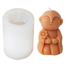 (8) Monk Silicone Molds Candle Making Moulds Silicone Craft Moulds Monk Shape Ornament Moulds Silicone Texture for Candle