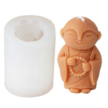 (2) Monk Silicone Molds Candle Making Moulds Silicone Craft Moulds Monk Shape Ornament Moulds Silicone Texture for Candle