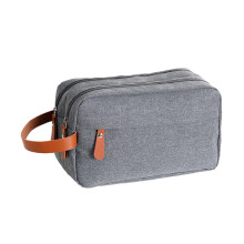 (Gray) Portable Travel Toiletry Makeup Bag Cosmetic Organizer Large Capacity Casual Storage Bag for Women Girl Gray