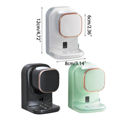 (Black) Convenient Toothpaste Squeezer Automatic Dispenser for Bathroom 3 Adjustable Modes Easy to Install  White 2