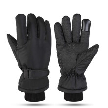 (Women black) Touchable Gloves for Women Man Winter Outdoor Sports Road Riding Equipment Windproof Thicken Skiing Gloves for Winter Women red