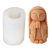 (7) Monk Silicone Molds Candle Making Moulds Silicone Craft Moulds Monk Shape Ornament Moulds Silicone Texture for Candle