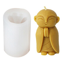 (5) Monk Silicone Molds Candle Making Moulds Silicone Craft Moulds Monk Shape Ornament Moulds Silicone Texture for Candle