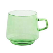 (green grass) Versatile Glass Mugs Fashion Coffee Cups Milk Cup Breakfast Cup Heat Resistant Glassware Glass Material for Any Occasion  Clear