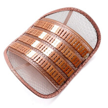 (Bamboo slices, Brown) Natural Bamboos Mesh Lumbar Backrest Cushion Suitable for Enhanced Comfort in Cars and Offices Drivers and Office Worker