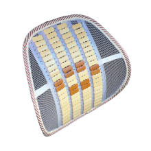 (Bamboo slices, White) Natural Bamboos Mesh Lumbar Backrest Cushion Suitable for Enhanced Comfort in Cars and Offices Drivers and Office Worker