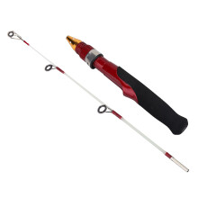 Lightweight Fishing Rod Cork Handle Design Through Handle Construction Spinning Fishing Rods Fiberglass Material Detachable Mini Size Metal Guides