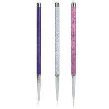 Ensemble d'outils de manucure : pinceau pour nail art à pointes fines, matériau durable, usage professionnel, format compact, poils en nylon,