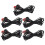 5pcs Black 2.35mm Electrode Lead Wire for TENS Machine, 4.9ft 2