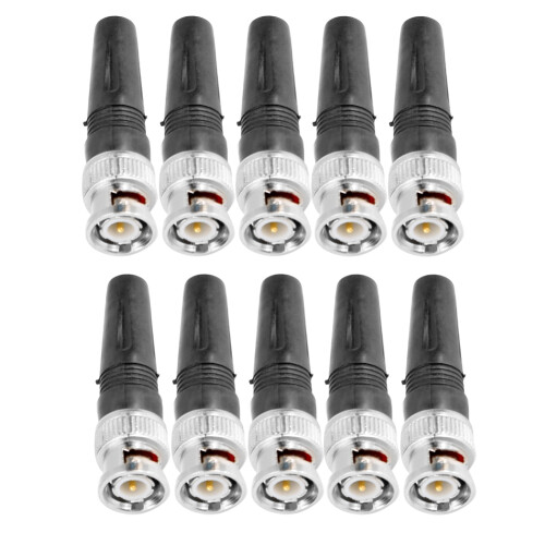Security Camera BNC Male Straight Adapter Connector for Video Cables 10 Pack 1