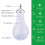 Compact Lightweight LED Light Bulb With Solar Powered USB Rechargeable Functionality Emergency Lighting For Home And Outdoor Use Multi Functional 8