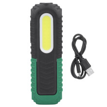 Lampe de travail multifonctionnelle 2 en 1 à LED avec batterie lithium-ion rechargeable USB-C, base magnétique étanche et trois modes d'éclairage