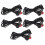 5pcs Black 2.35mm Electrode Lead Wire for TENS Machine, 4.9ft 13