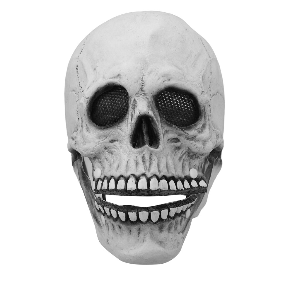 Skull Mask With Movable Jaw Halloween Costume Latex Full Head Mask Natural Color Outdoor Decoration Resin Succulent Pot Inspired