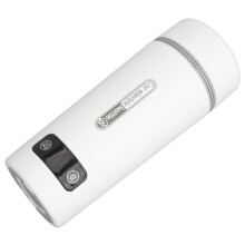 Portable 350ml 4-Temp Adjustable Car Heating Cup, White, 12V