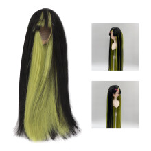 Dual Color Long Straight Doll Wig 1/4 Ball Joint 18.5-21cm