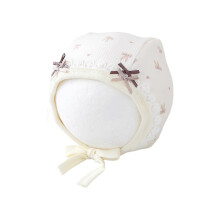 (G) Elastic Baby Bonnet Hat With Full Ear Protections Comfortable Fabric For 0 to 5 Month Old Enjoy Seasonal Comfort Multicolor