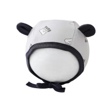 (A) Elastic Baby Bonnet Hat With Full Ear Protections Comfortable Fabric For 0 to 5 Month Old Enjoy Seasonal Comfort Multicolor