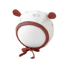 (C) Elastic Baby Bonnet Hat With Full Ear Protections Comfortable Fabric For 0 to 5 Month Old Enjoy Seasonal Comfort Multicolor