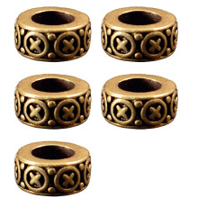 (brass) Copper Large Hole Straight Through Pendant Spacer Bead Versatile Cord End Decoration For DIY Jewelry Making Accessories Multicolor