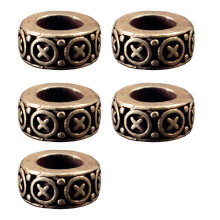 (White copper) Copper Large Hole Straight Through Pendant Spacer Bead Versatile Cord End Decoration For DIY Jewelry Making Accessories Multicolor