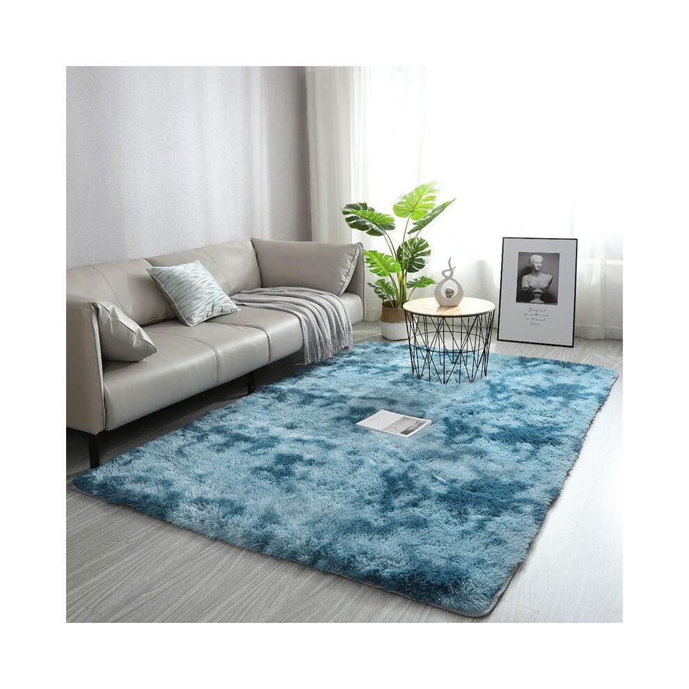 (Dark Blue, 120Cmx200cm) Shag Area Rugs For Bedroom And Living Room, Ultra-Soft Fluffy Area Rugs For Dorm, Indoor Nursery Carpet Rugs For Kids' 3352022648249