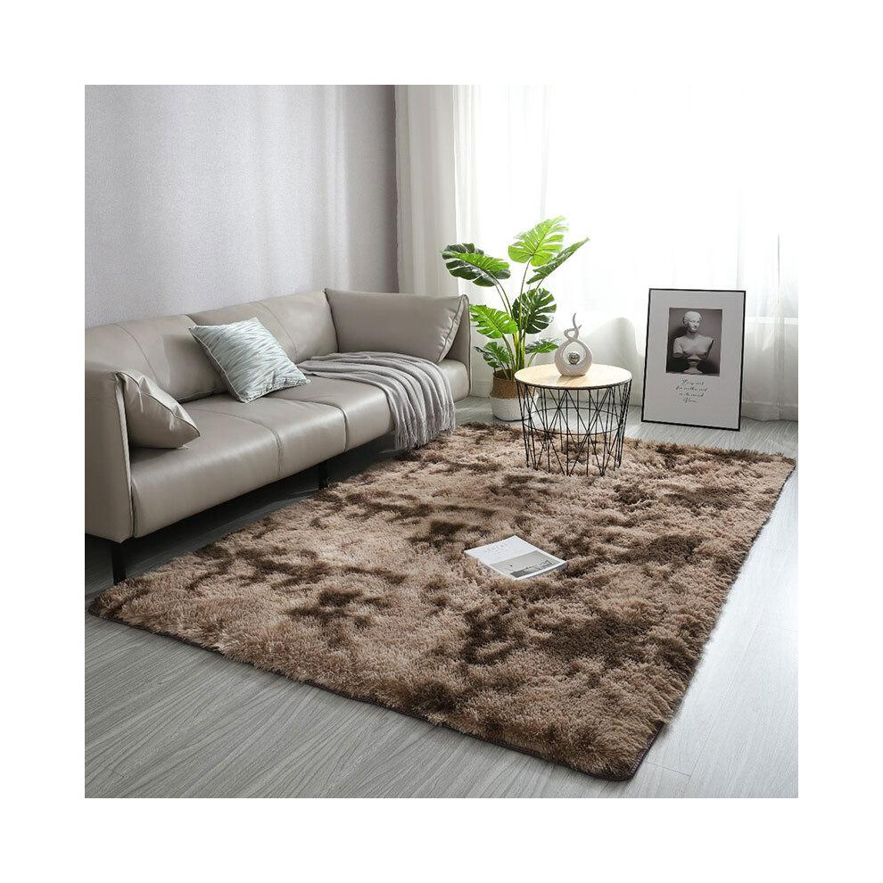 (Coffee, 140Cmx200cm) Shag Area Rugs For Bedroom And Living Room, Ultra-Soft Fluffy Area Rugs For Dorm, Indoor Nursery Carpet Rugs For Kids' 3352022648195