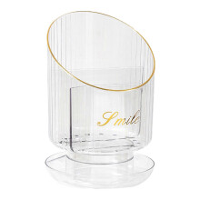 (Clear) Makeup Brush Storage Box Convenient Cosmetic Organizer Practical Desktops Pen Holder Elegant Eyebrow Pencil Container  Clear