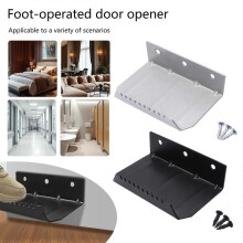 (Sand black) Foot Pedals Door Handle Opener Touchless Entry Door Opener With Foot Pedals For Home Office Public Space Installation Sand silver