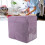 Foldable Violet Polyester Sewing Machine Dust Cover, 17x7.5x13in 16